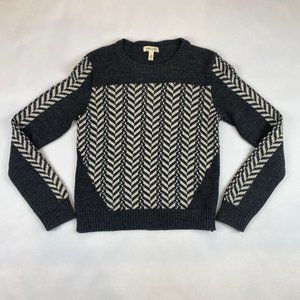Silence + Noise Placed Herringbone Pullover Sweater Women's Size XS